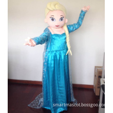 elsa dress cosplay costume in frozen mascot costume adult elsa costume